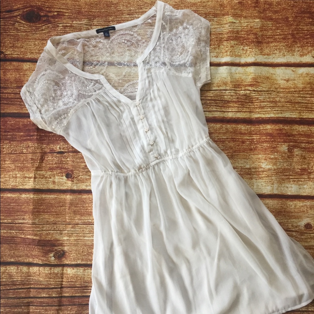American eagle white lace dress